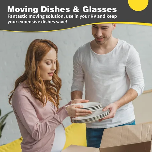 Vista 7 de Imncya Separadores de platos, juego de 60 y 3 tamaños diferentes, separadores de placas de fieltro suave grueso y premium para China, plato, Gris