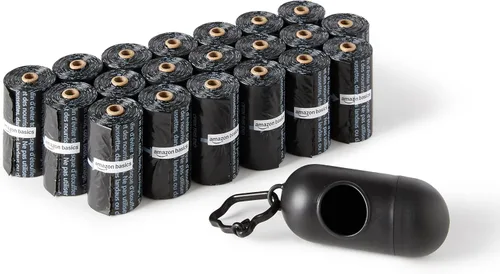 Vista 10 de Amazon Basics Bolsas para excrementos de perro, 120 unidades, mejoradas para garantizar a prueba de fugas, sin perfume, color negro