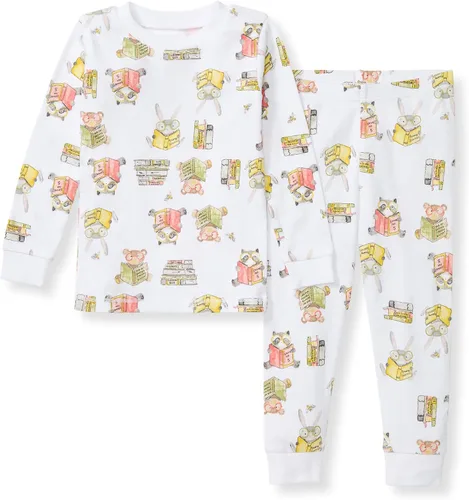 Vista 14 de Burt's Bees Baby Pijama de algodón orgánico para niños, conjunto de pijama Paquete de 1 temporada de Apple