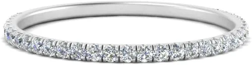 Vista 4 de White Diamond Band in WhiteYellowRose Gold Eternity Wedding Ring, Crown Diamond Ring, Unique Wedding Band, Minimalist Bridal Matching Band