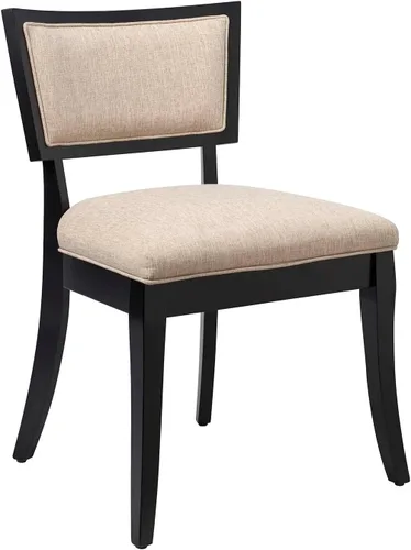 Vista 4 de Modway EEI-4557-BEI - Juego de 2 sillas de comedor tapizadas de tela prístina, color beige