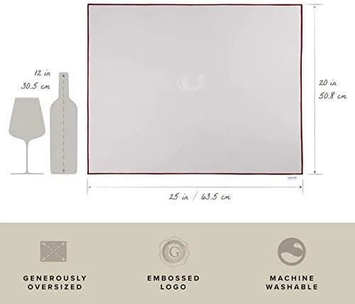 Vista 2 de Grassl - Paño de pulido, paño de microfibra para limpiar decantadores de vino y vasos de cristal fino, juego de 4