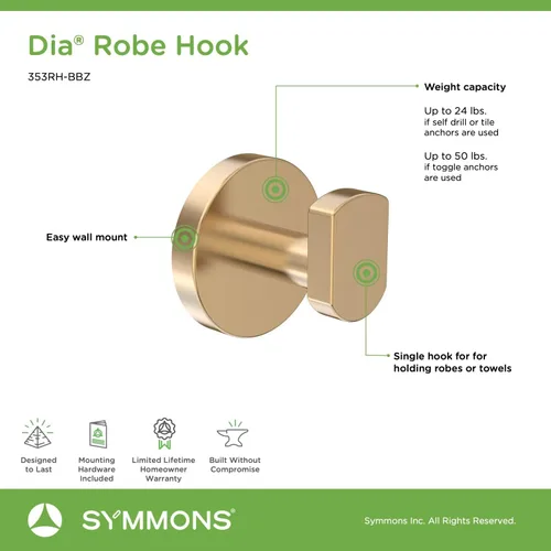 Vista 13 de Symmons 35AC4BUNDLEBBZ - Herrajes para baño, 4 piezas, bronce cepillado