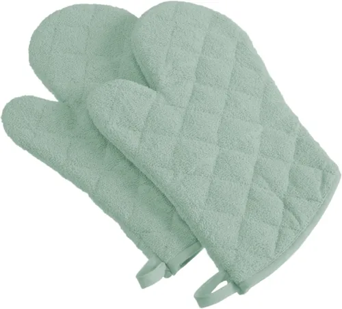 Vista 13 de DII Basic Terry Collection - Guante de horno acolchado 100% algodón, color verde antiguo, 2