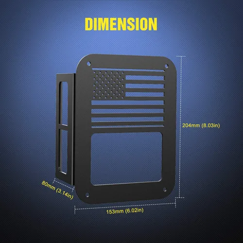 Vista 2 de Nilight Protectores de luz trasera, cubiertas de luz trasera negras para Wrangler JK Unlimited 2007-2017, par