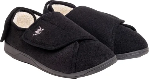 Vista 23 de EuropeanSoftest - Pantuflas clásicas con forro de rizo francés para mujer, con espuma viscoelástica 80-D, transpirables, lavables, para interiores