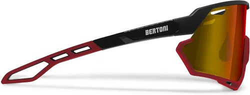 Vista 3 de Bertoni Gafas de sol deportivas para ciclismo MTB Running para hombres y mujeres en TR90 lente ancha antivaho mod. ALPHA NUEVO