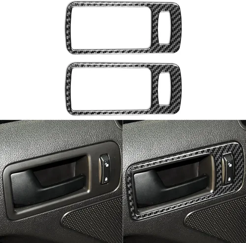 Vista 21 de NVCNX Fibra de Carbono Compatible con Ford Mustang GT Shelby 2010-2014 2011 2012 2013 Consola Central del Coche Transmisión Automática Caja