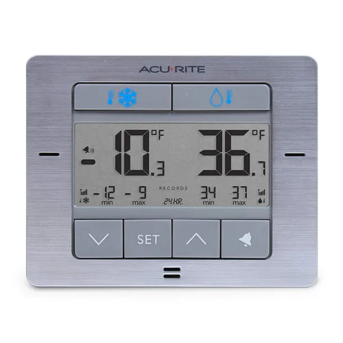 Vista 5 de AcuRite Termómetro digital inalámbrico para nevera y congelador con alarma, temperatura máxima/mínima para el hogar y restaurantes (00515M) 4.25" x