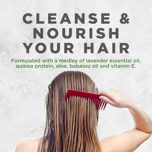 Vista 6 de Champú revitalizante de lavanda Avalon Organics, para cabello suave, brillante y agradable al tacto para cabello normal a seco, 11 onzas fluidas