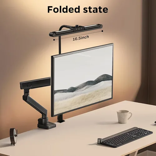 Vista 3 de Led Desk Lamp for Office Home, Architect Desk Lamp with Clamp, Ultra Bright Dimmable Table Light, Stepless Dimming and Tempering Desk Light for