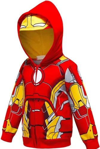 Vista 2 de LEMONBABY Chaqueta de superhéroe con capucha y capucha para niños