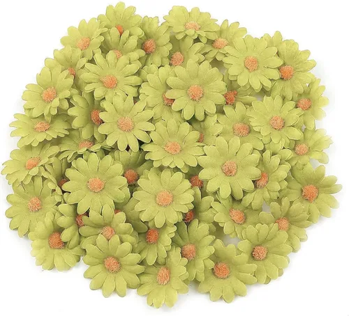 Vista 15 de 100 cabezas de girasol de seda de 1.969 in, 2 pulgadas, decoración de boda, corona de regalo, álbum de recortes, manualidades, fiesta, festival