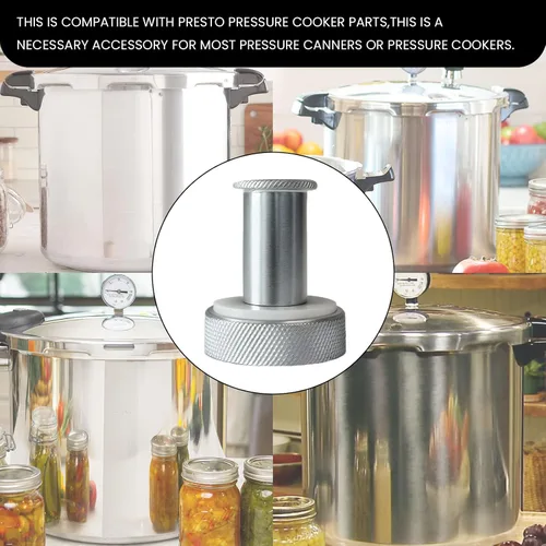 Vista 5 de Válvula de salida y piezas de válvula de escape compatibles con latas de presión Presto, se adapta a latas Presto 409A, 23 cuartos y 16 cuartos