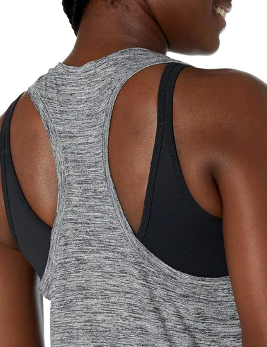 Vista 4 de Camiseta de tirantes Tienda Essentials para mujer, pack de 2 unidades, con espalda cruzada, ajuste suelto con tecnología elástica, Black Space