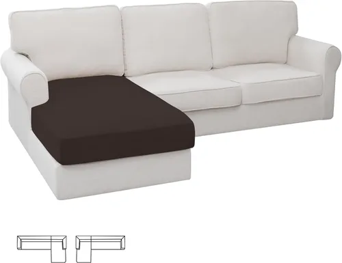 Vista 168 de Easy-Going - Funda de cojín elástica individual para sofá biplaza, sillón, funda de cojín protectora, suave, flexible con parte inferior elástica