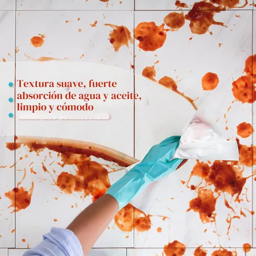 Vista 5 de Tranqun 100 paños de limpieza de microfibra desechables a granel de 12 x 12 pulgadas, paños sin pelusas, no abrasivos, trapos de limpieza