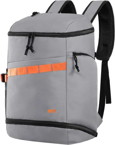 Vista 8 de MIER Mochila de baloncesto con compartimento para zapatos y portabalones. Gran mochila para equipo deportivo, para hombres y mujeres, para gimnasio
