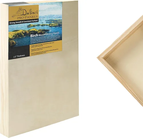 Vista 10 de Da Vinci Pro Panel de madera de abedul de 1-5/8 pulgadas de profundidad, paquete de 4 paneles rectangulares medianos, textura fina, resistente a