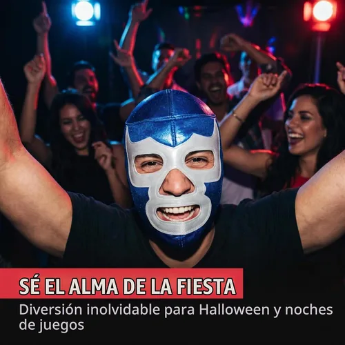 Vista 4 de RINGREBELS - Máscara de lucha libre mexicana Lucha Libre Luchador - Estilos coloridos