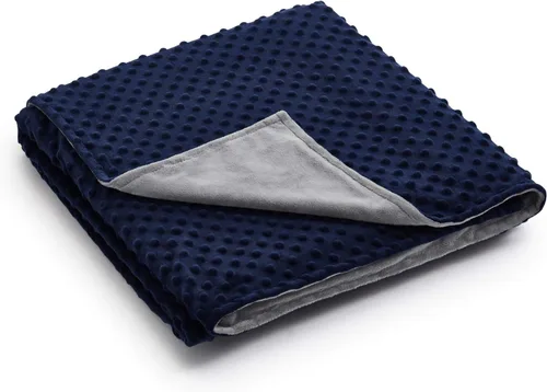 Vista 12 de RelaxBlanket - Funda de edredón de 60 x 80 pulgadas para manta con peso Algodón premium de 180GSM Gris oscuro