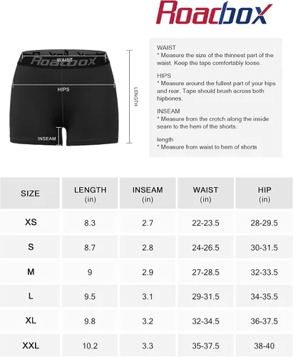 Vista 6 de Roadbox Pantalones cortos de compresión de elastano para mujer, pantalones cortos de voleibol de 3"5" con bolsillosin bolsillo, secado rápido