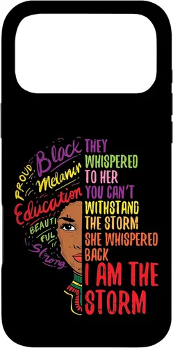 Vista 22 de I Am The Storm BLM Melanin Women African Black History Pride Case for iPhone 17