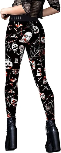 Vista 3 de Timemory - Pantalones de impresión digital para mujer, mallas elásticas en el tobillo