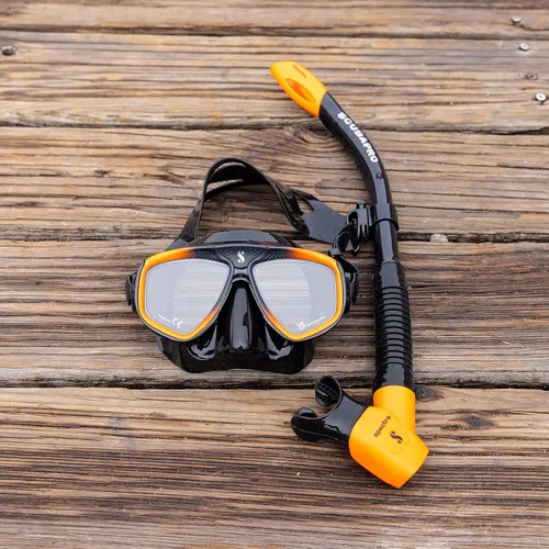 Vista 6 de SCUBAPRO Spectra Snorkel, Negro/Naranja