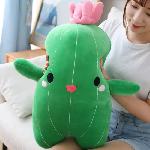 Vista 4 de AngelGift Muñeco de cactus grande y suave de peluche, animales de peluche de cactus, juguete de peluche, juguetes de peluche de cactus, el mejor