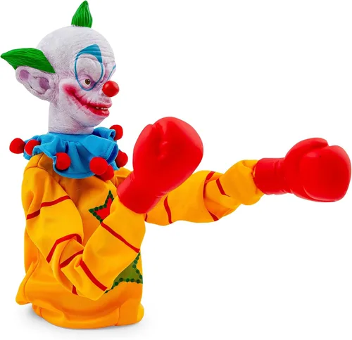 Vista 3 de Toynk Horror Reachers Killer Klowns from Outer Space Shorty - Marioneta de boxeo de 13 pulgadas, colección de películas de miedo retro de los años 80