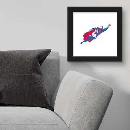 Vista 3 de Trends International Gallery Pops DC Comics Superman - Póster de pared de cómic de héroe, 12 x 12 pulgadas, versión enmarcada en negro