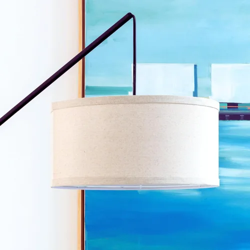 Vista 5 de Brightech Hudson 2 - Lámpara de pie LED, lámpara alta con base resistente, lámpara de arco contemporánea para salas de estar y oficinas, gran