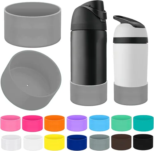 Vista 16 de 2 botas protectoras de silicona compatibles con Owala Kids de 16 onzas y 14 onzas, accesorios para 12 onzas, antideslizantes, resistentes a