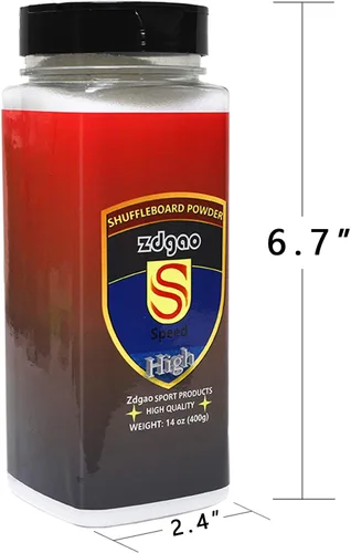 Vista 4 de Shuffleboard Sand con cepillo para tejo – Juego de cera de tejo para mesa de tejo + cepillo de tejo + mini recogedor y cepillo