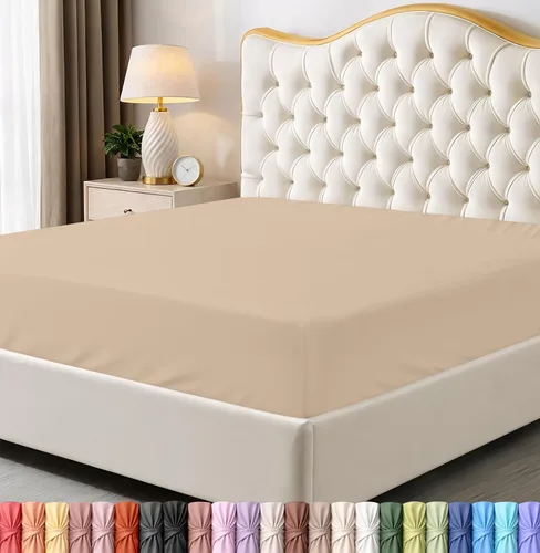 Vista 17 de Utopia Bedding - Paquete a granel de 2 sábanas bajeras ajustadas de microfibra cepillada suave con bolsillos profundos, resistentes al encogimiento