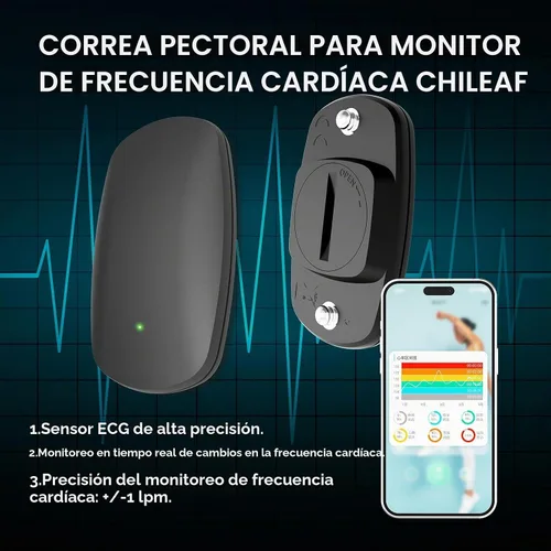 Vista 2 de Heart Rate Monitor Chest Strap Bluetooth ANT+ IP67 Waterproof
