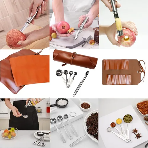 Vista 5 de DUEBEL Kit de chapado de chef profesional, juego de chapado culinario de 12 piezas, acero inoxidable (12 piezas)