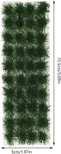 Vista 9 de Yardwe 1 caja de hierba modelo arena mesa de hierba falsa racimo de hierba estática decoración de invierno hierba panel de pared Diorama arbustos