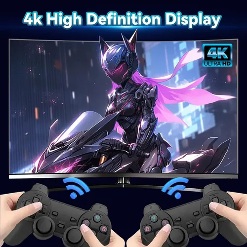 Vista 3 de X2 Plus Retro Gaming Console 256G Compatible 50+ Emulators 4K HD Video Game Stick Plug&Play With Two Wireless Controller