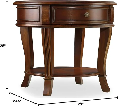 Vista 3 de Hooker Furniture Brookhaven - Lámpara redonda de color cereza transparente envejecida