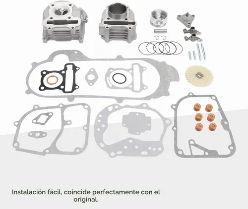 Vista 4 de Kit de reconstrucción de cilindro de gran agujero Goofit GY6 50 cc 139QMB para Scooter Válvula 2.519 pulgadas.