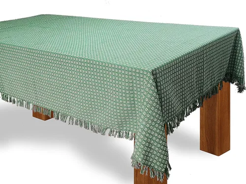 Vista 6 de Juego de 6 servilletas, verde botella tejidas con flecos, servilletas 100% algodón, tamaño 20x20 pulgadas, adecuadas para cenas formales, comidas