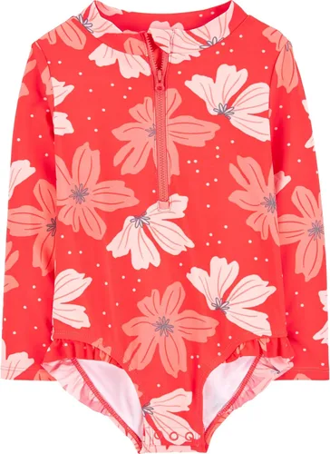 Vista 7 de Simple Joys de Carter's - Traje de baño de una pieza con cremallera de manga larga para niñas bebés Fresas azules