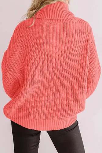 Vista 3 de ZESICA Women's 2023 Fall Long Sleeve Turtleneck Chunky Knit Loose Oversized Sweater Pullover Jumper Tops