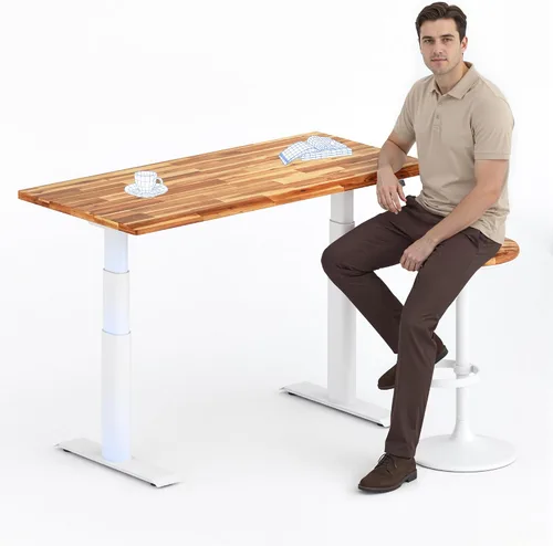 Vista 46 de FLEXISPOT E8 Premium North American - Escritorio de pie de nogal negro