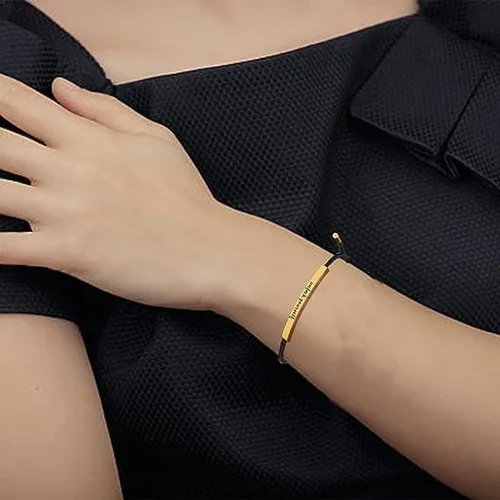Vista 3 de Pulsera de tubo Unf ck Yourself, pulsera de tubo ajustable trenzada a mano, pulseras inspiradoras para parejas, joyería de regalo de Navidad