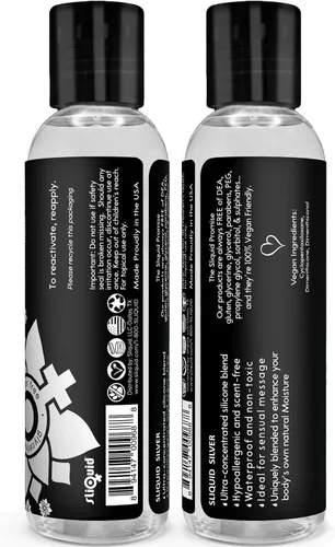 Vista 2 de Sliquid - Lubricante íntimo de silicona Naturals Silver, NS7007, 2 onzas, 1