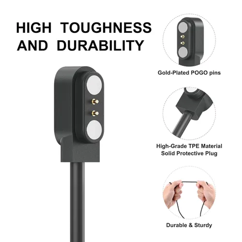 Vista 4 de Vancle Paquete de 2 cables de carga VeryFit para reloj inteligente, cable de carga magnético USB-C para Veryfit Smart Watch ID205L, ID205U, IDW28