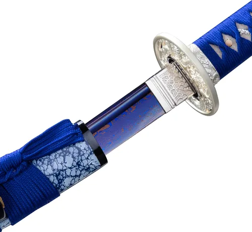 Vista 5 de Full Tang Katana 1095+15N20/Damascus Steel Handmade Forged